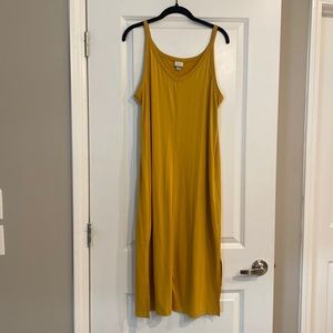 a new day Mustard Yellow Midi Slip Dress